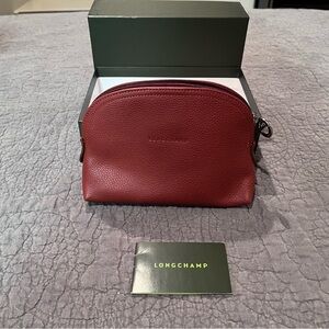 Longchamp Le Foulonné Leather Cosmetic Pouch – Brown – NWOT - includes box